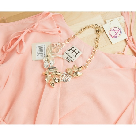 Haute Hippie Magnolia Chiffon Halter Slip Dress - Picture 4 of 4